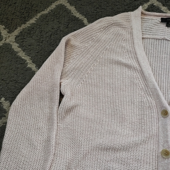 J crew relaxed cotton linen cardigan sweater - Picture 5 of 10